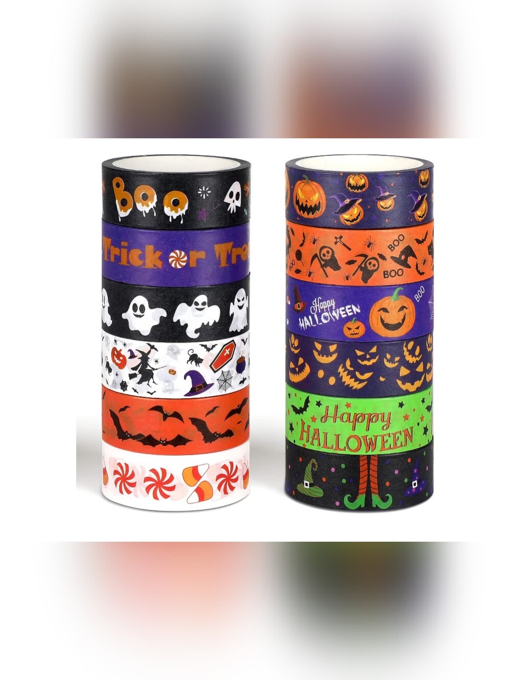 12 Rolls Halloween Washi Tape 15mm Wide Halloween